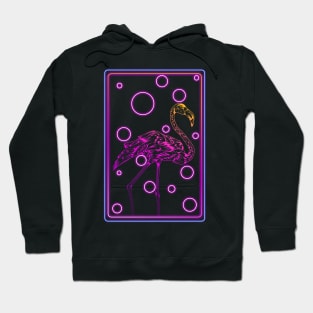 Flamingo neon art Hoodie